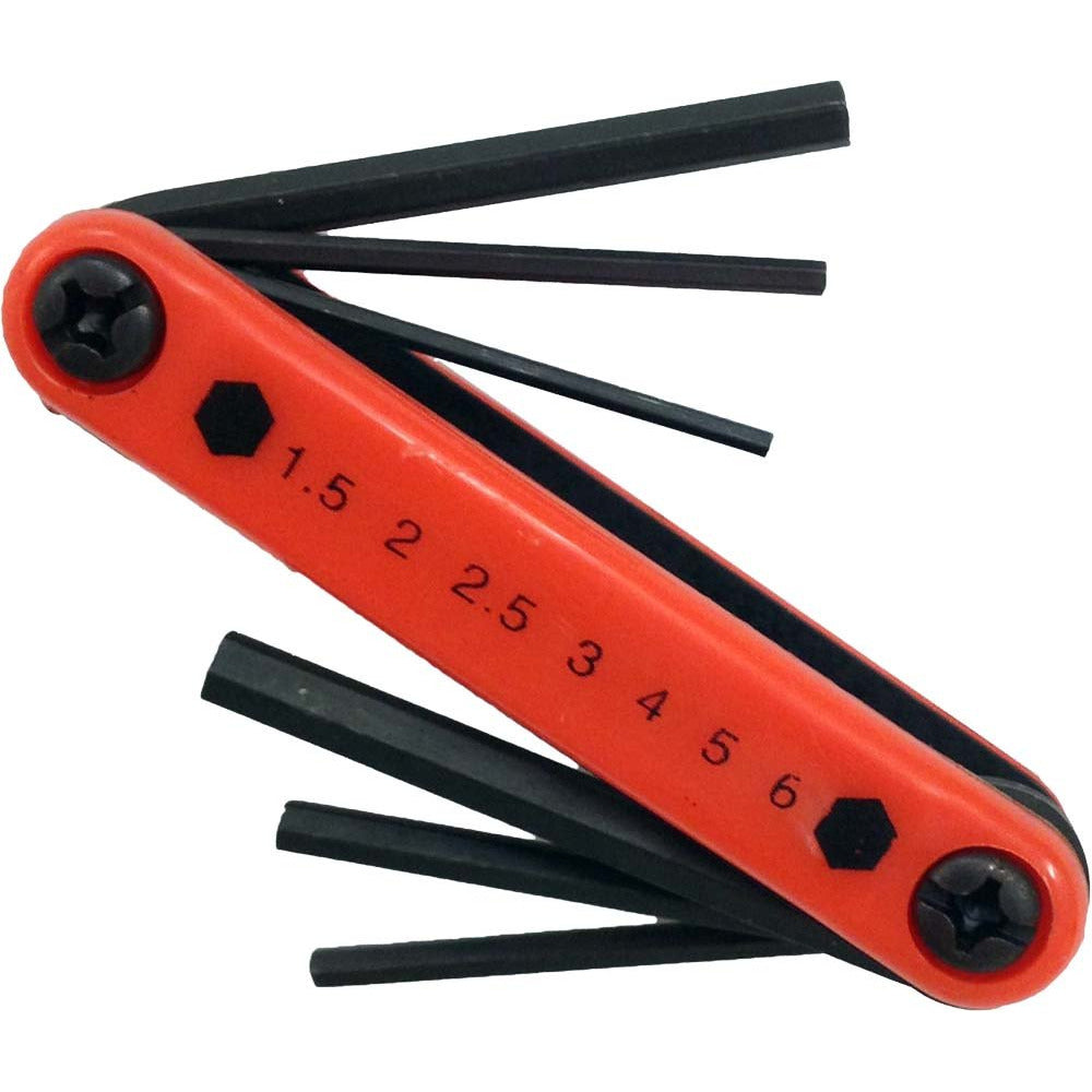 7-in-1 Folding Hex Key with 6 Precision Screwdrivers - PS-10620 - ToolUSA