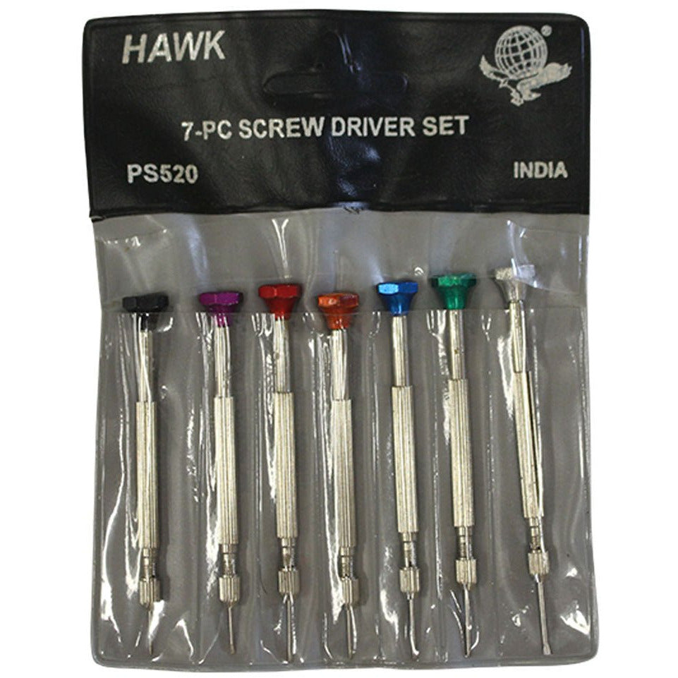 7 Piece Precision Sized Flat Head Screwdrivers - Color Coded Tops - PS-00520 - ToolUSA