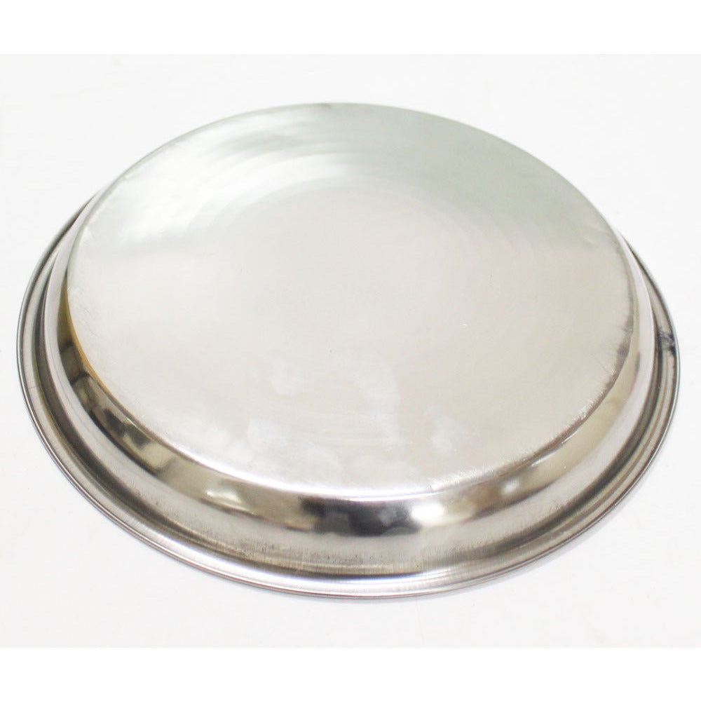 8 Inch Diameter Stainless Steel Plate With Circular Etched Design - U-19102 - ToolUSA