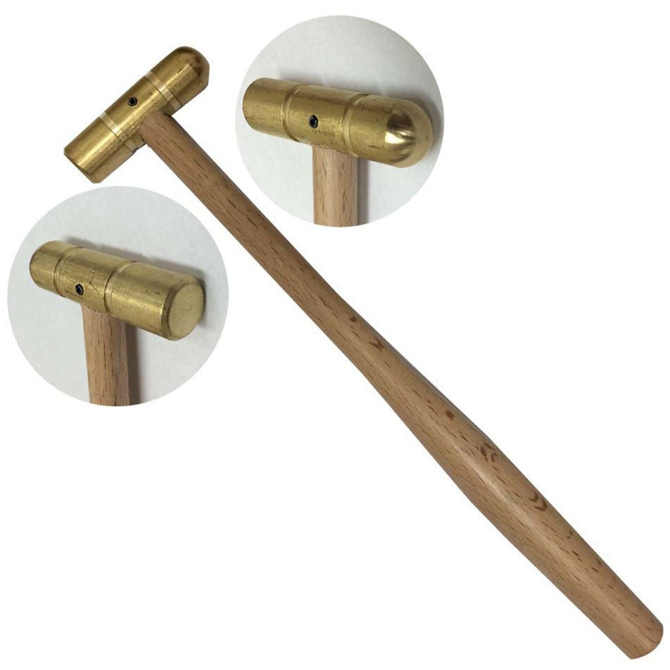 8.5 Brass Head Hammer  1/2 Dome & Flat Striking Surfaces - PH