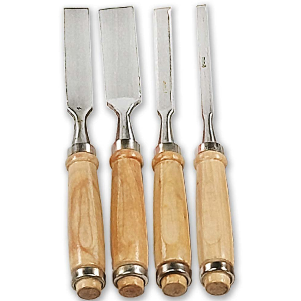9 Inch 4 Piece Wood Chisel Set - TZ02-17440 - ToolUSA