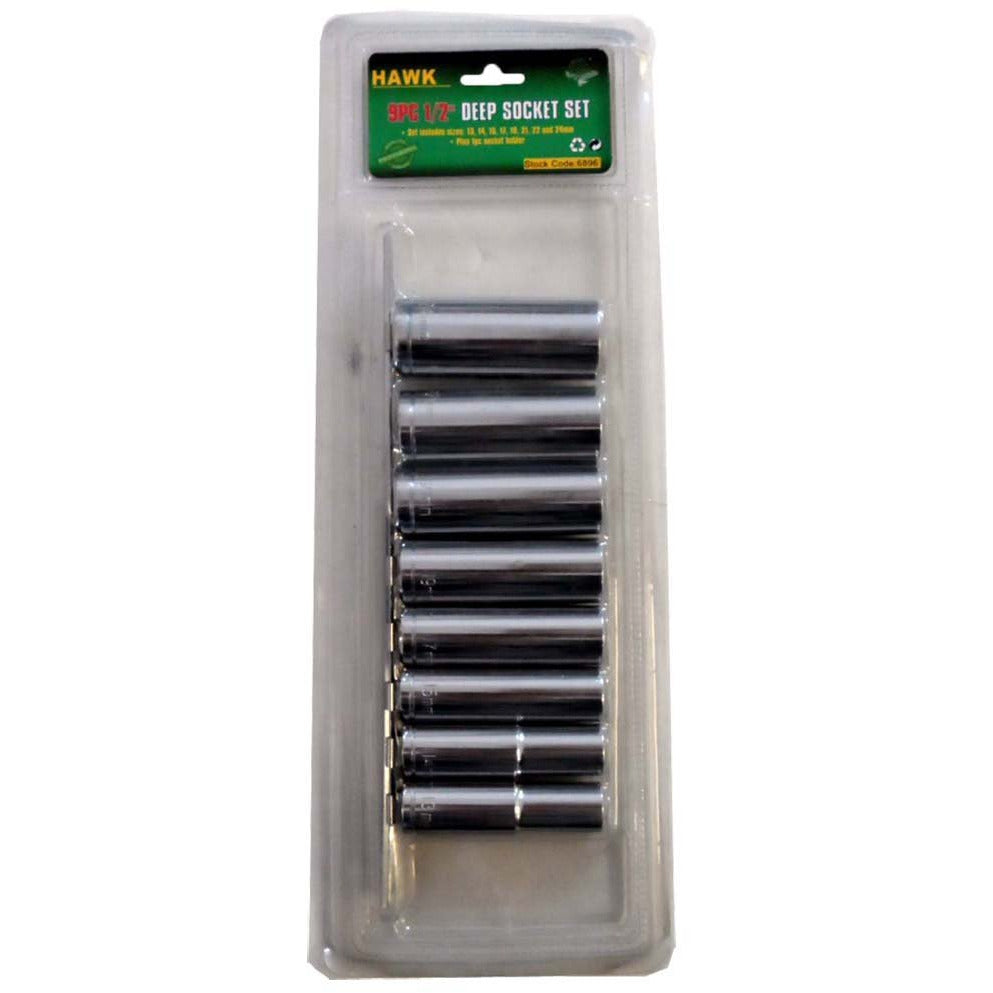 9 Piece 1/2" Deep Socket Set - TP-18118 - ToolUSA