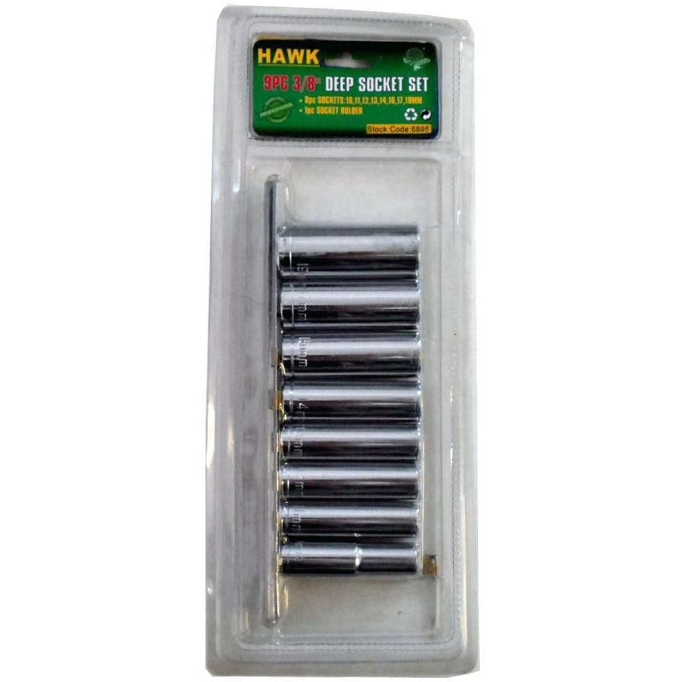 9 Piece 3/8" Deep Socket Set - TP-18117 - ToolUSA