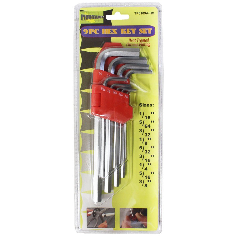 9 Piece Long Hex Key Set - TP-76109 - ToolUSA