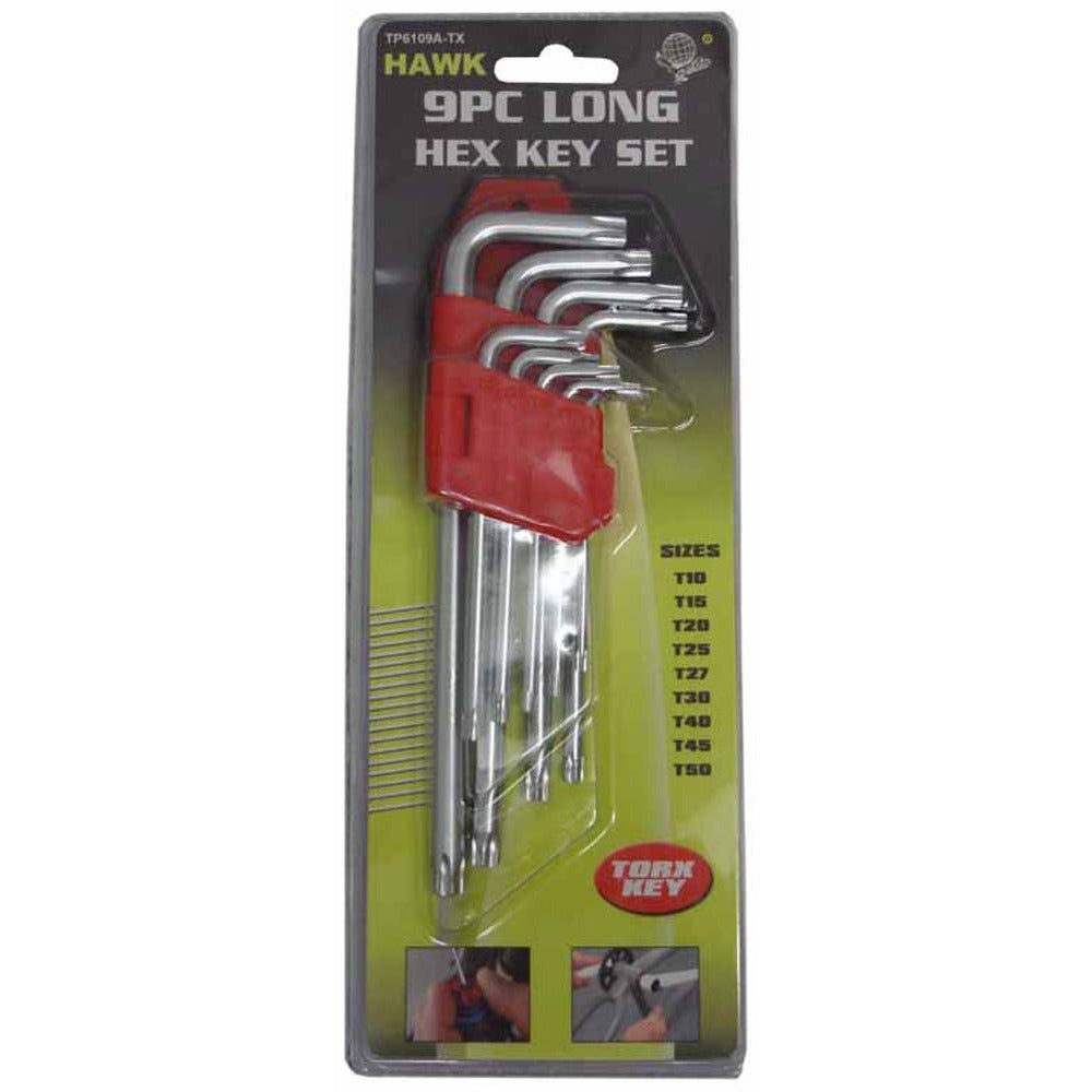 9 Piece Long Hex Key Set - TP-96109 - ToolUSA