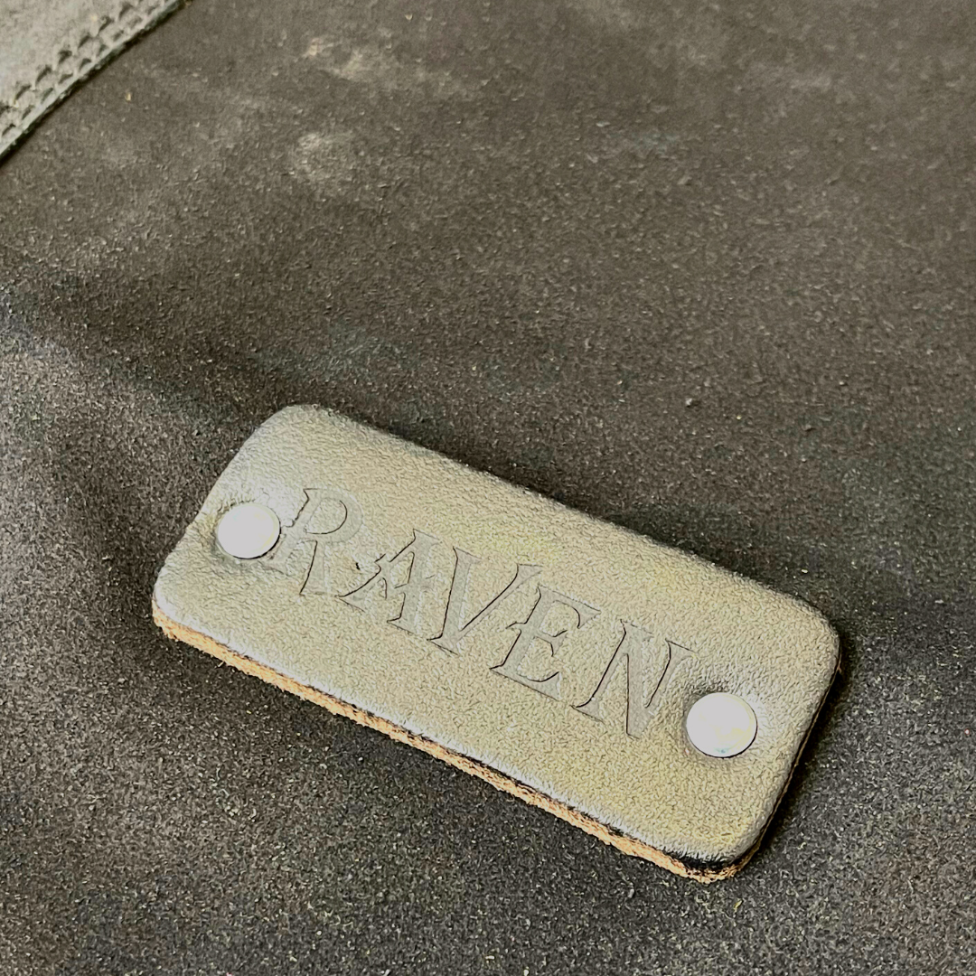 Black Genuine Leather Bib Style Shop Apron with 2 Pockets - AS-50011