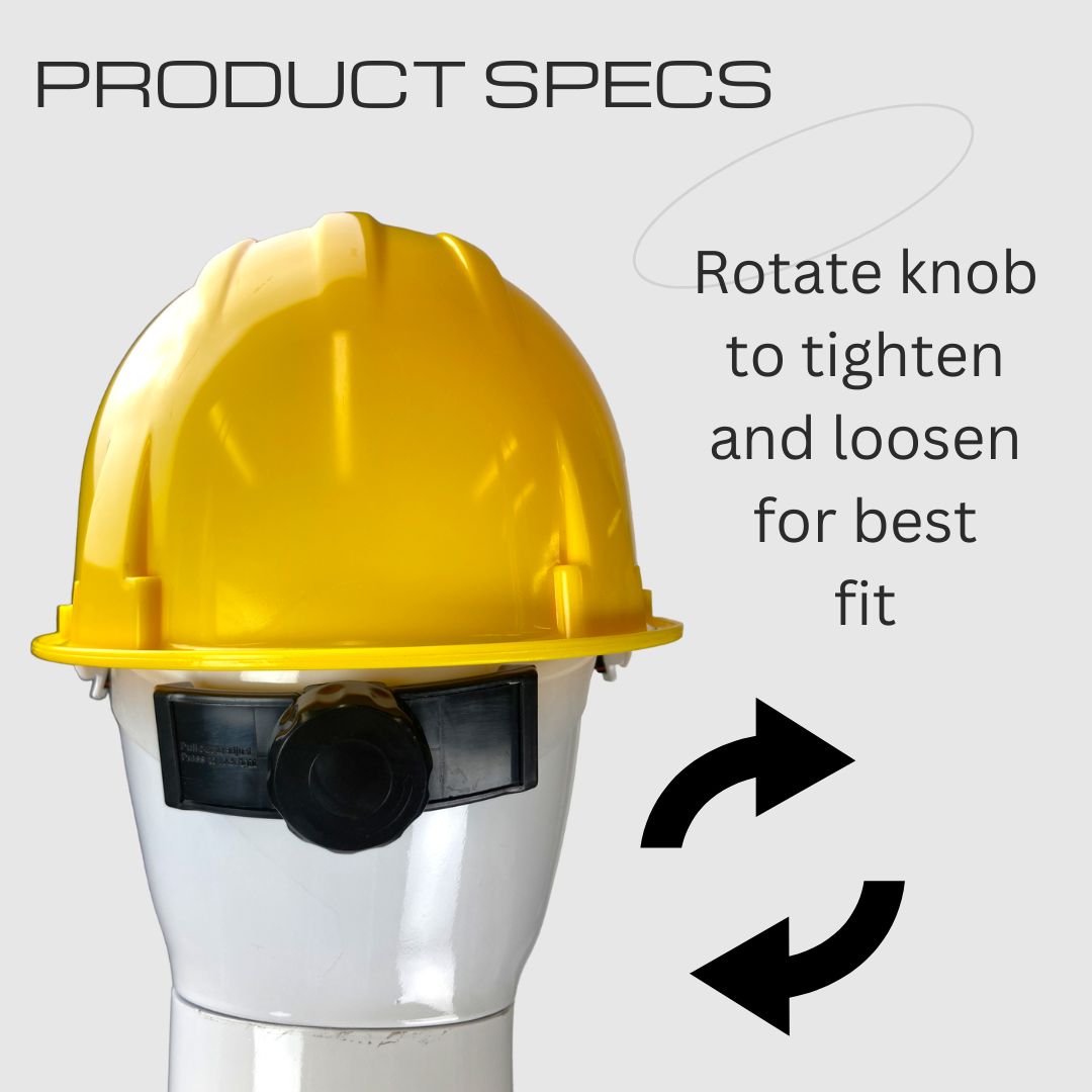 OSHA Approved ABS Adult Size Yellow Safety Hard Hat With Built-In Adjustable Liner - SF-97704 - ToolUSA