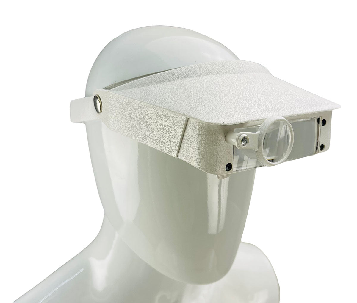 White Visor-Type Head Worn Magnifier - MG-97001 - ToolUSA