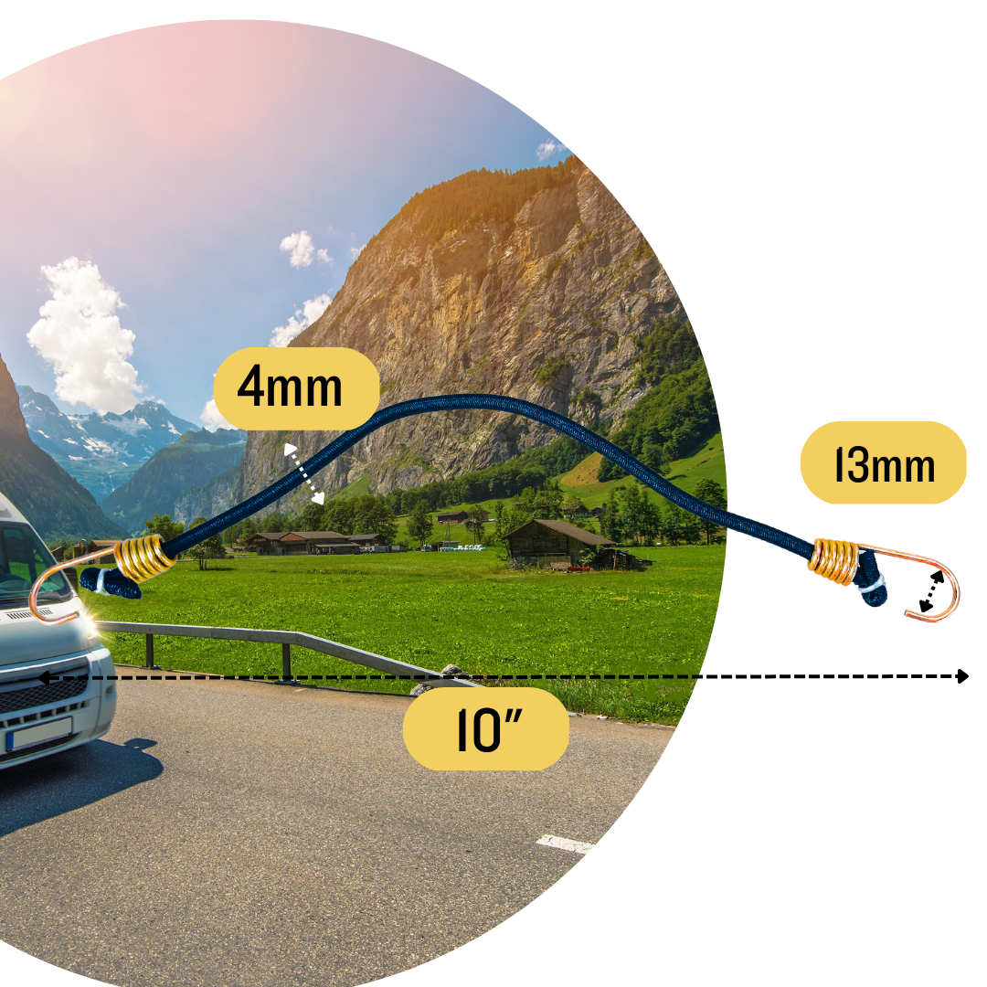 10 Piece Mini Bungee Cord, 10-Inch - TA-98507