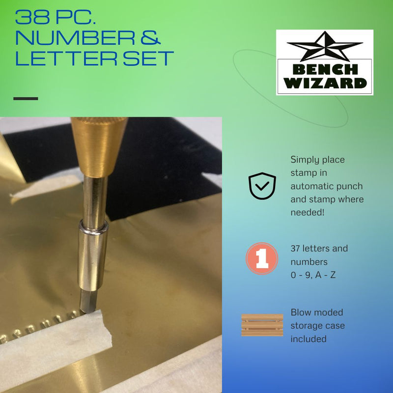 38 Piece Number & Letter Stamping Set - TZ01-09090 - ToolUSA