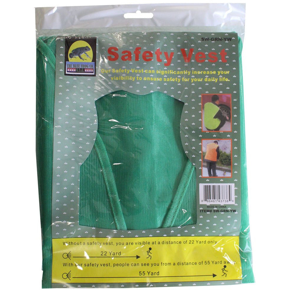 Adult Size Green Mesh Safety Vest - SW-GRN-YW - ToolUSA
