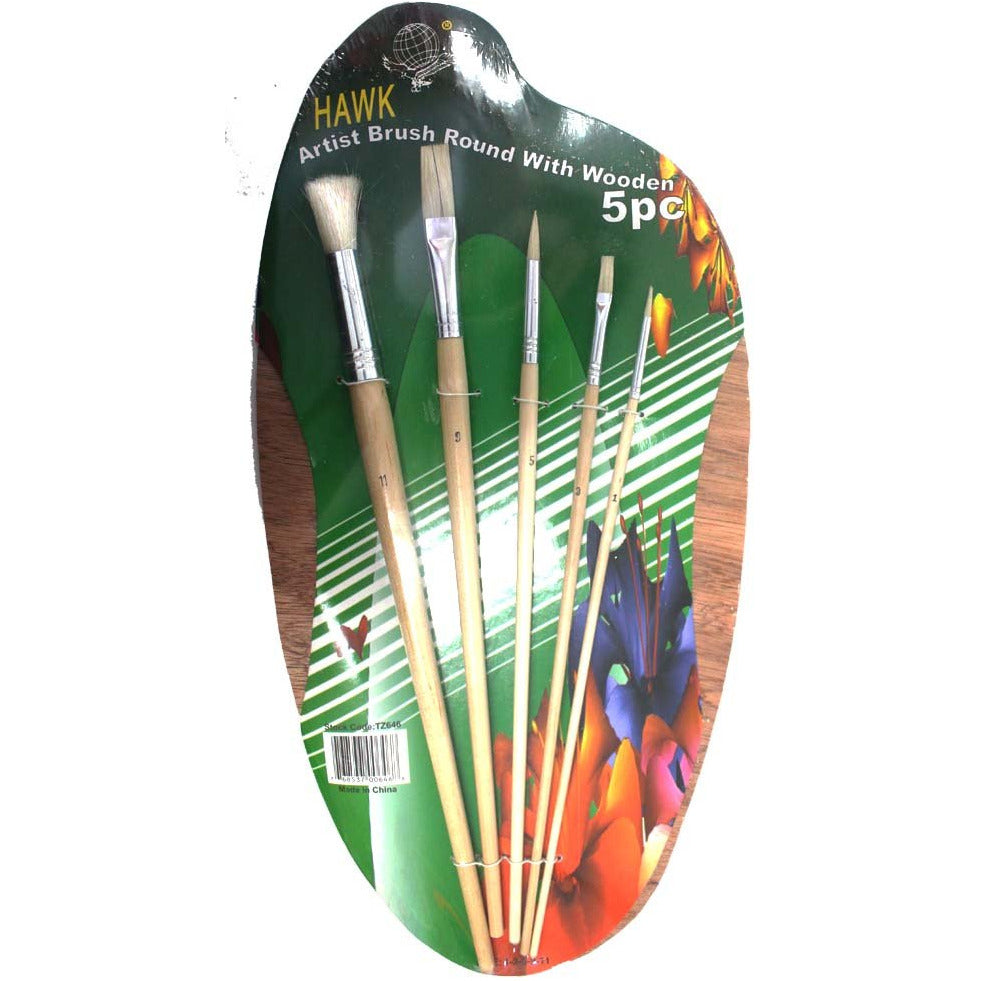 Artist's Professional Long Handled Paint Brushes With Wooden Palette - TZ63-00646 - ToolUSA