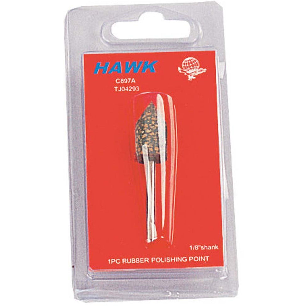 Balata Rubber Polishing Bullet - 1/8" Shank (Pack of: 2) - TJ04-04293-Z02 - ToolUSA