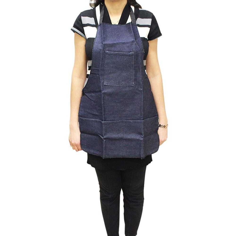 Bib Style Denim Apron with 3 Pockets - AP-30015 - ToolUSA