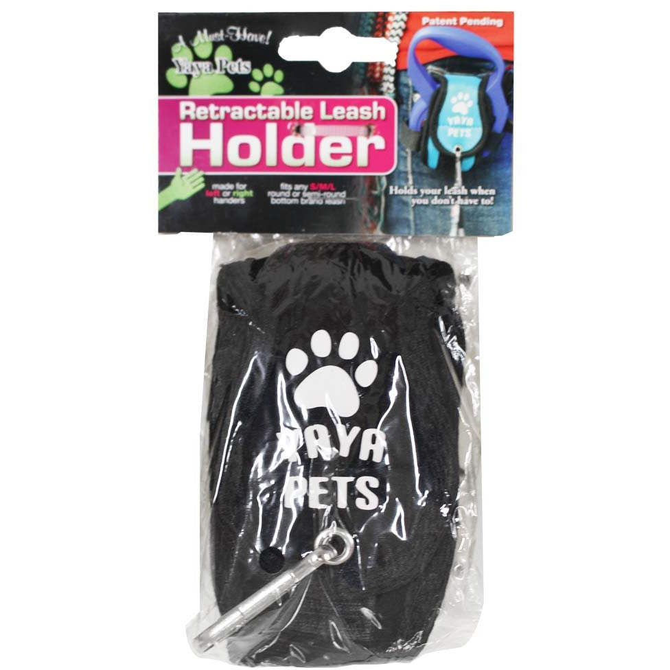 Black Neoprene Belt-Worn Holder for Retractable Leash - B-2300BLACK - ToolUSA