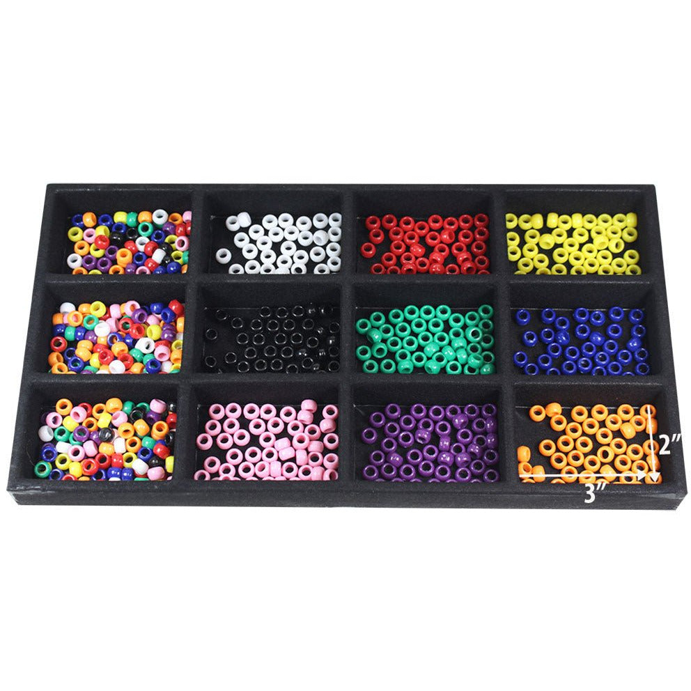 Black Plastic Tray Insert with 12 Compartments (Pack of: 2) - TJ05-24122-Z02 - ToolUSA