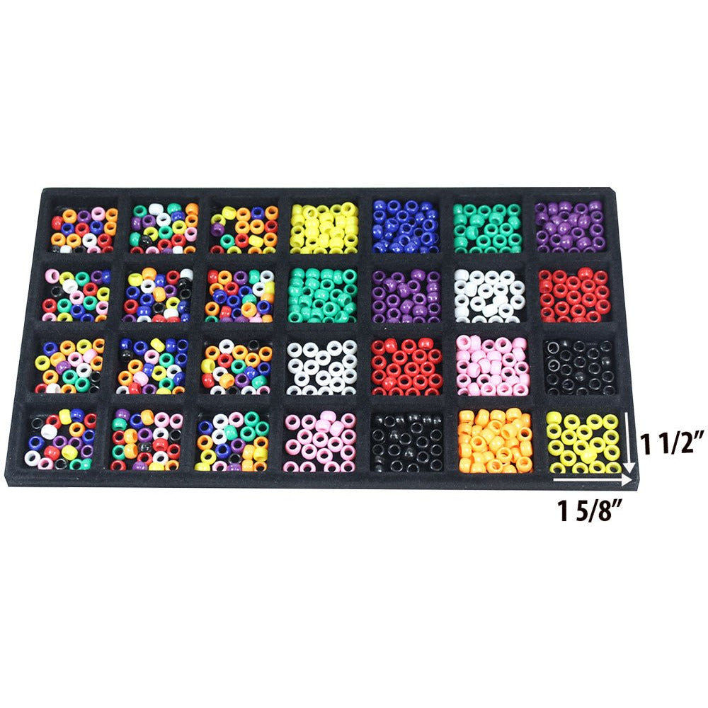 Black Plastic Tray Insert with 28 Compartments (Pack of: 2) - TJ05-14280-Z02 - ToolUSA