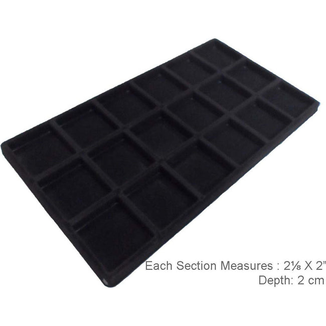 Black Tray Insert - 18 Sections (Pack of: 2) - TJ05-24182-Z02 - ToolUSA