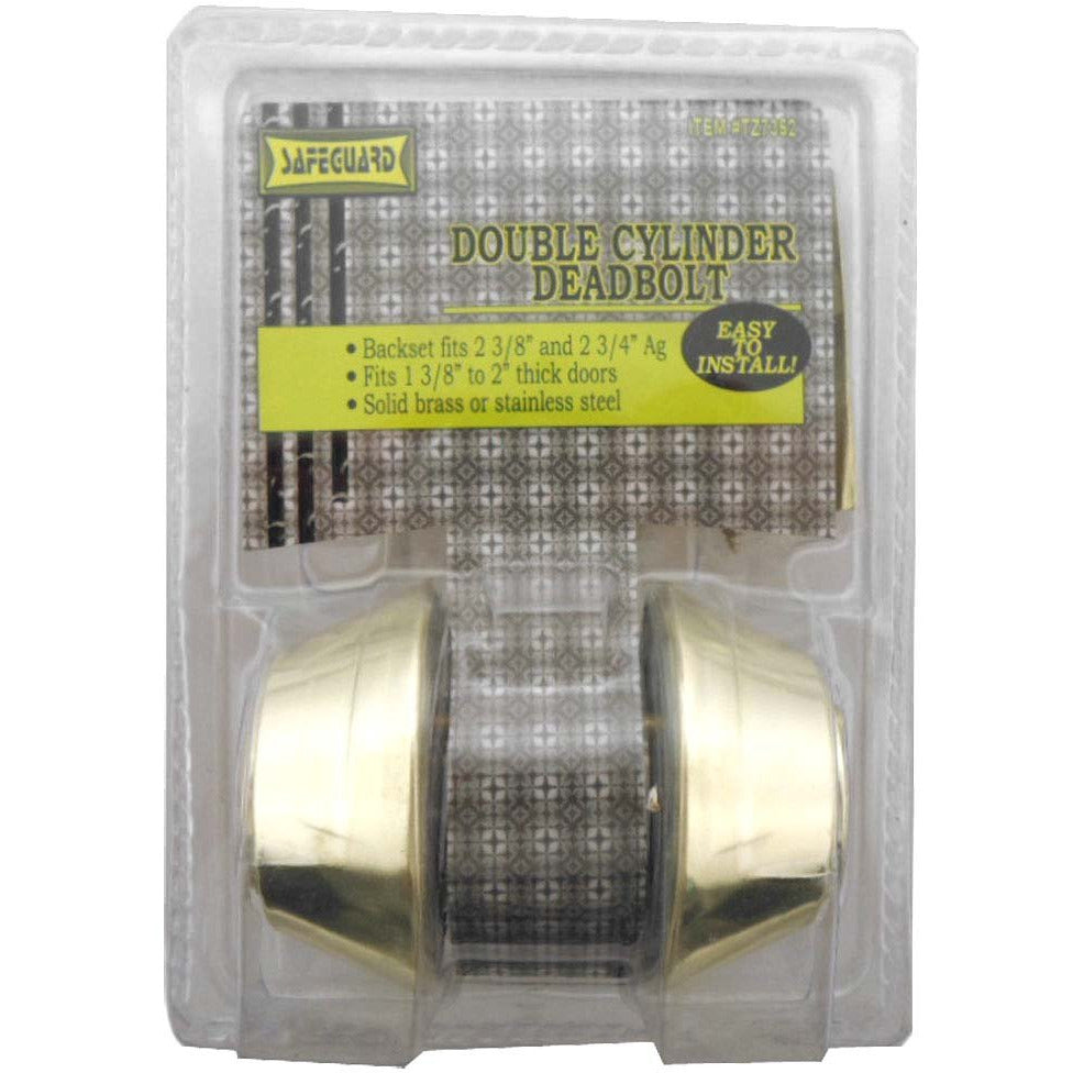 Brass Double Cylinder Deadbolt Lock - LOCK-07352 - ToolUSA