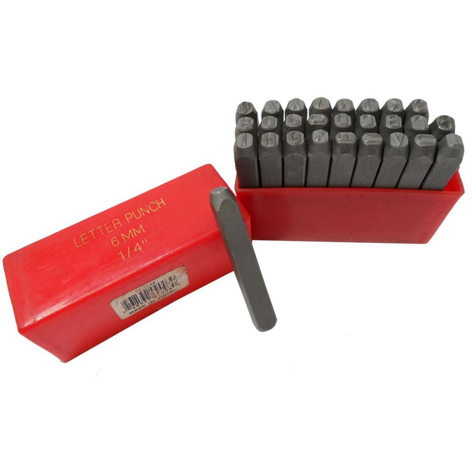 Capital Letter Punch Set - 27 Pc - 6mm - 1/4" - TZ01-09003 - ToolUSA