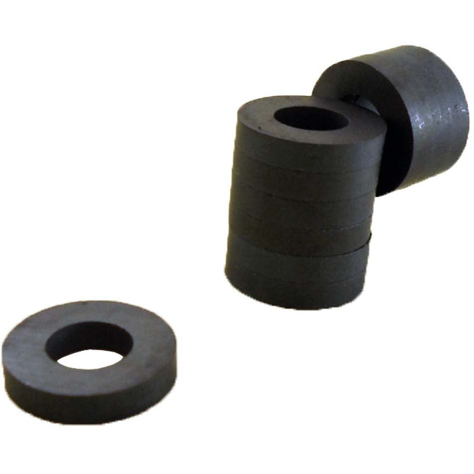 Ceramic Ring Magnet for Industrial Use & Crafting, 20mm (3/4") X 8mm X 4mm (Pack of: 25) - MC-04310-Z10 - ToolUSA