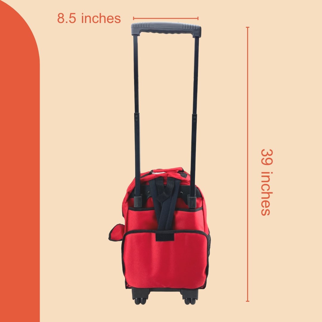 Children's Red & Black Backpack on Wheels - AP701-1317 - ToolUSA