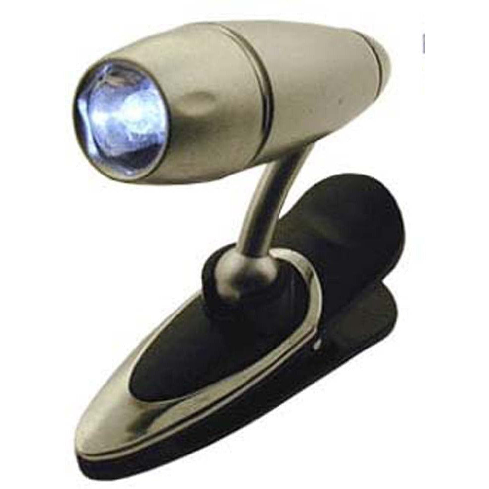 Clip On Swivel Light - Attach to Book, Hat Brim - 1 Bright LED Bulb (Pack of: 2) - FL-19202-Z02 - ToolUSA