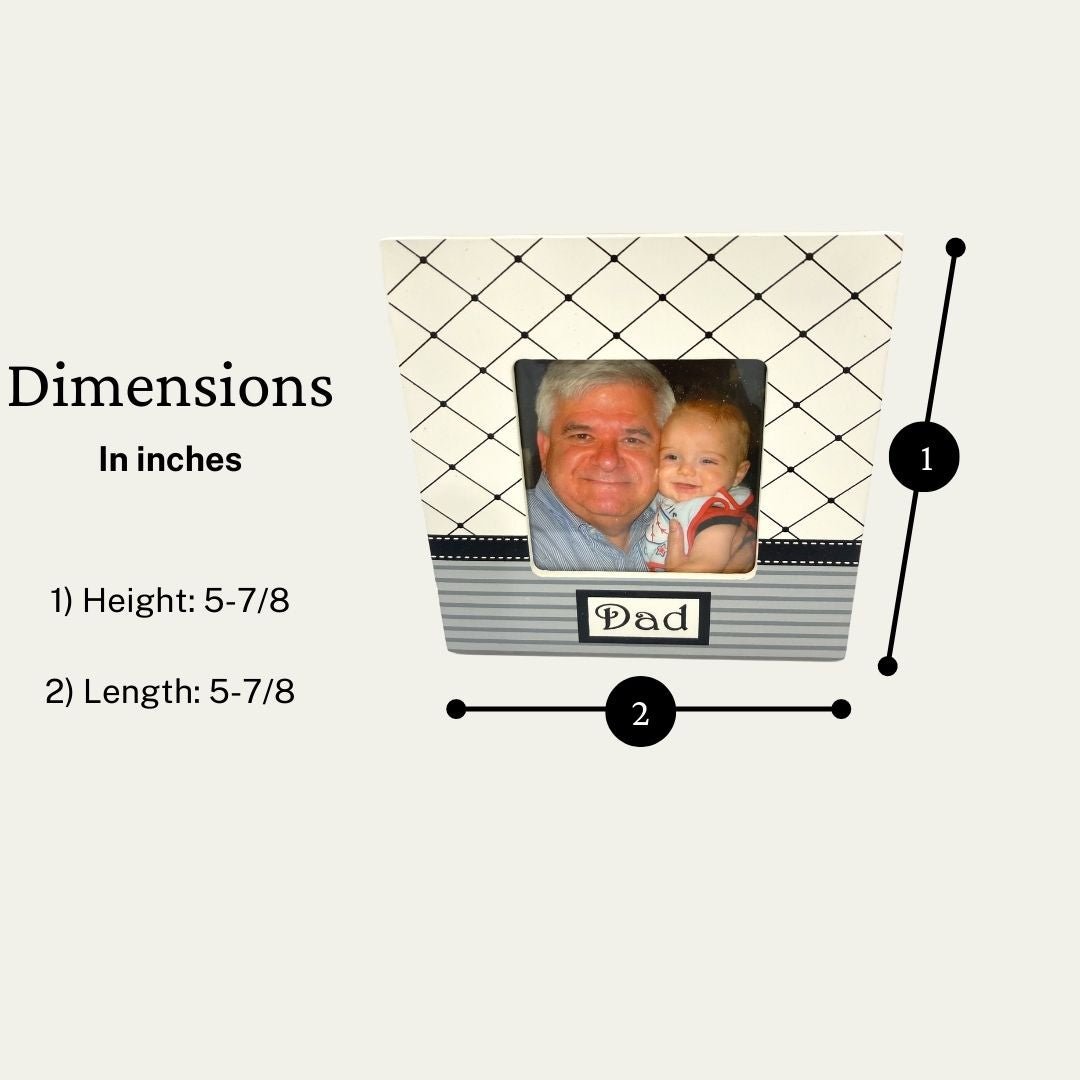 Designer Dad's Wooden Photograph Frame, 6 x 6 Inches - HH-WF-10576 - ToolUSA