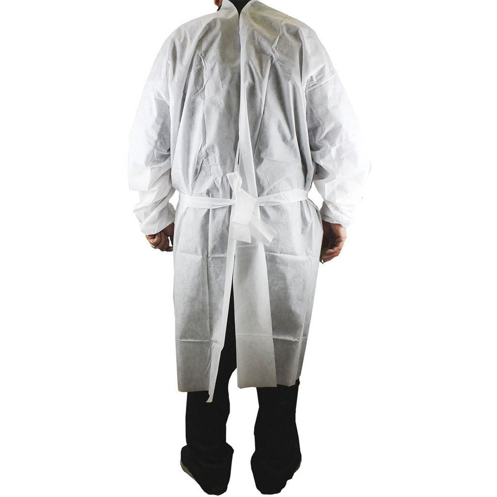 Disposable White Gown (Pack of: 10) - DC4-Z10 - ToolUSA