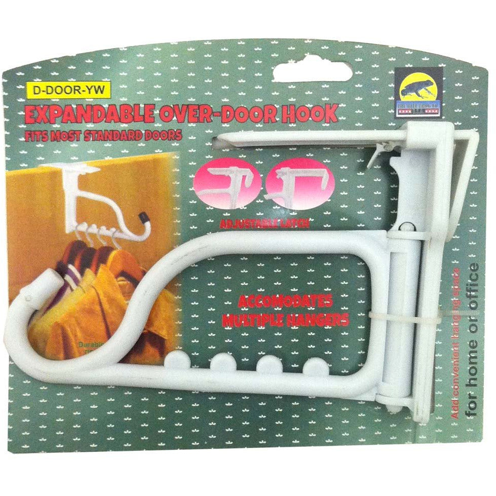 Expandable Over-the-door Hook - For Hanging Clothes (Pack of: 1) - D--D-DOOR-YW - ToolUSA