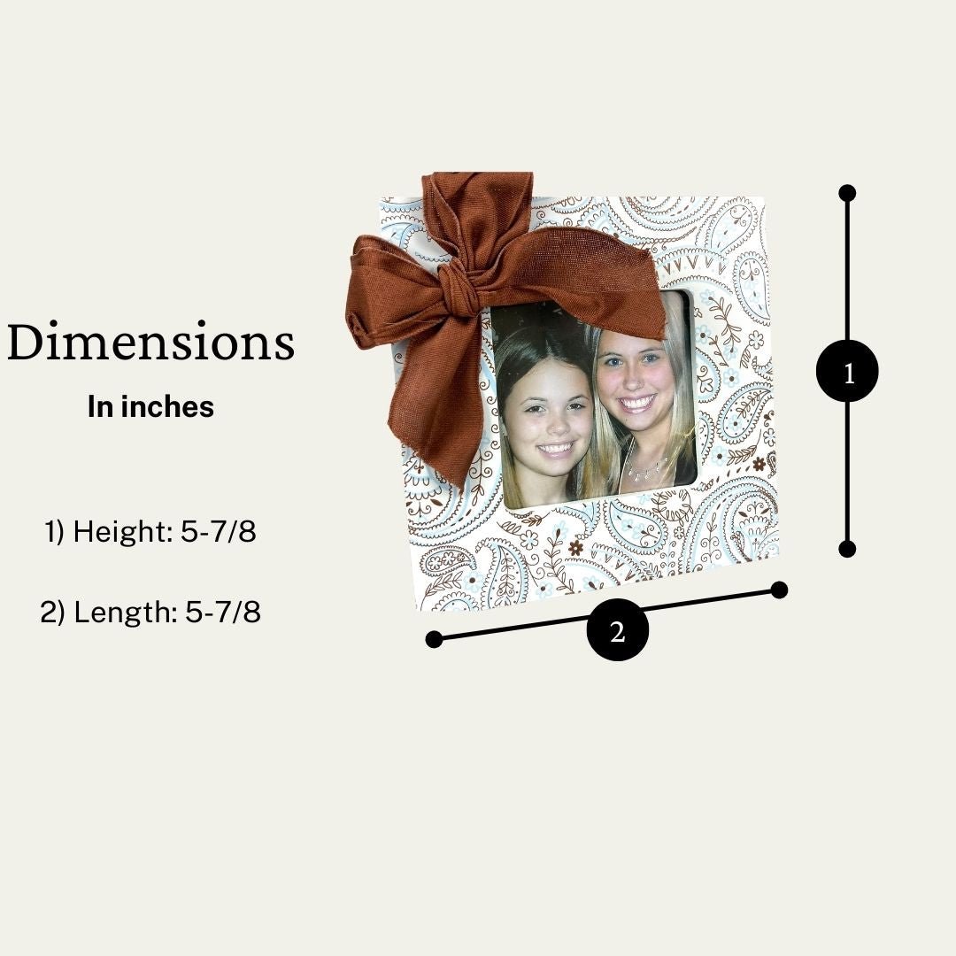 Flowery Designs Decorative Photo Frame, 6 x 6 Inches - HH-WF-10480 - ToolUSA