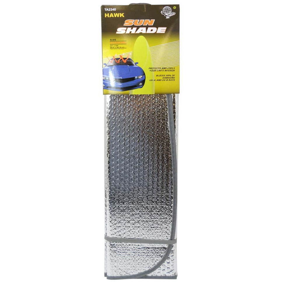 Foldable Silver Car Windshield Sunshade, Size: 23-Inches x 53-Inches - TA-82340 - ToolUSA