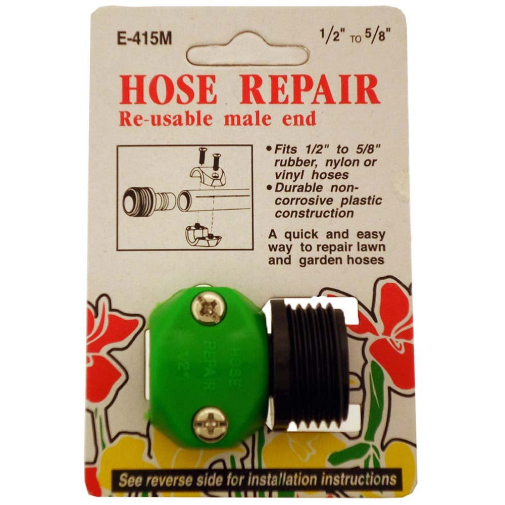 Garden Hose Repair Unit Reusable Male End (Pack of: 2) - TU-29414-Z02 - ToolUSA