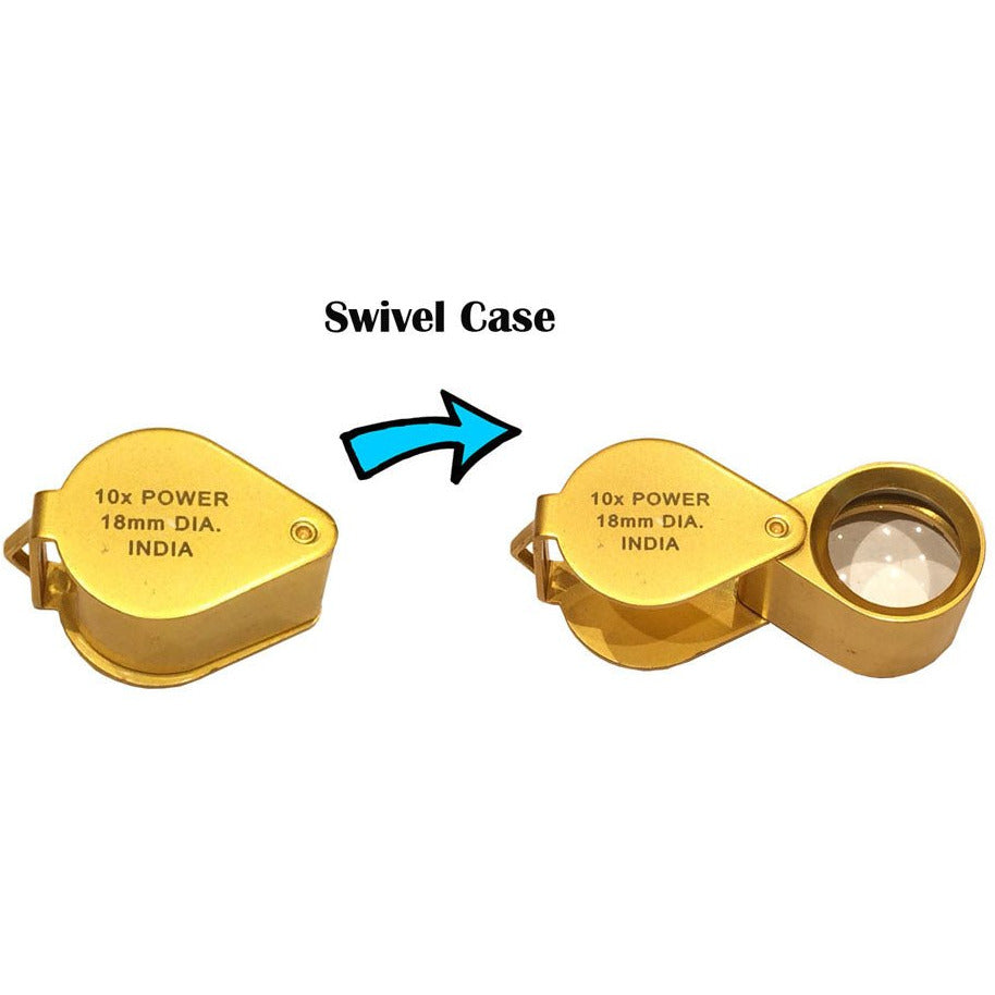 Gold Jeweler's Loupe - 10X Power - TJ-29955 - ToolUSA
