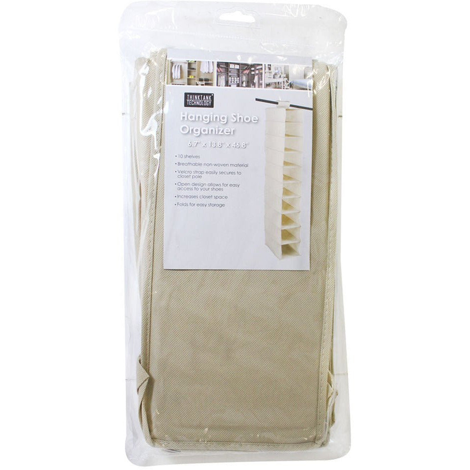 Hanging Shoe Organizer for Closet, 10 Shelves - LKCO-43001-S - ToolUSA
