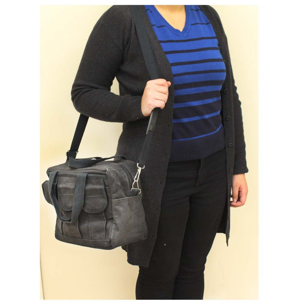 Heavy Duty Canvas Tool Bag with Shoulder Strap HEAVY DUTY CANVAS TOOL BAG WITH SHOULDER STRAP - AB-88052 - ToolUSA