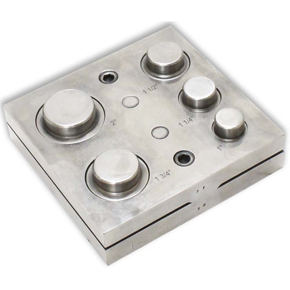 Jumbo 5 Piece Disc Cutters - 1", 1.25", 1.5", 1.75" & 2" with Heavy Duty Plate - TJ-28695 - ToolUSA