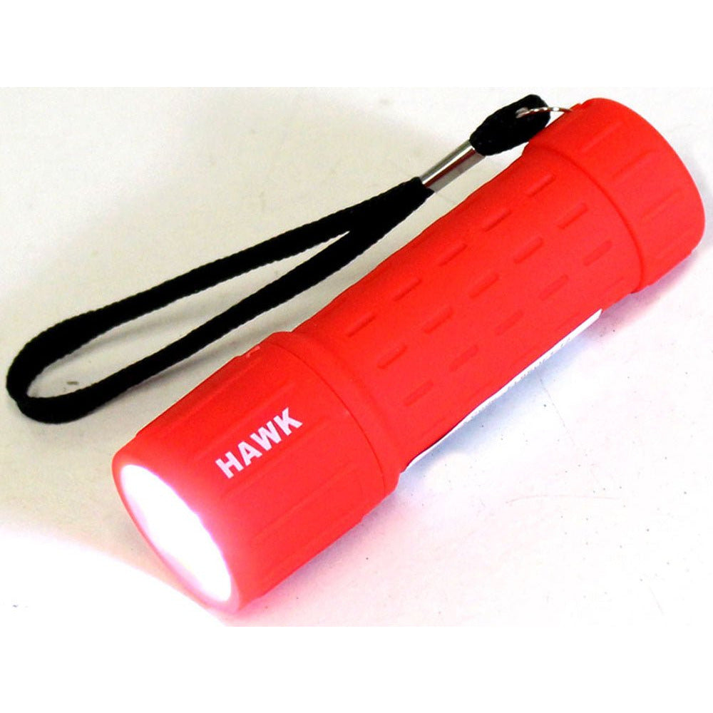 Lightweight 9 Led Flashlights In A Display Box Of 24 Pieces In Red And Black, 3.75 Inches Long - FL-19344 - ToolUSA