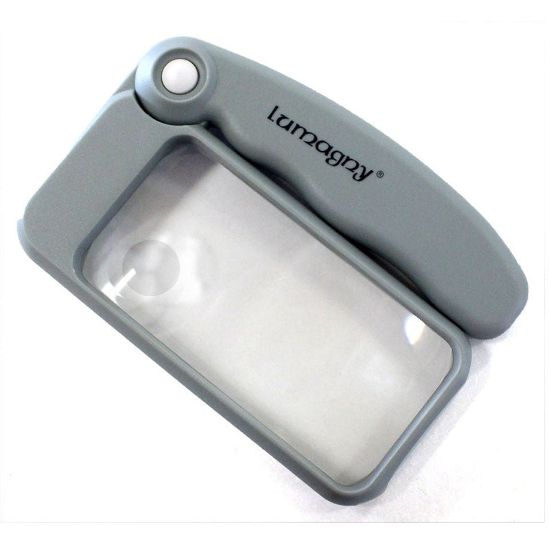 Lumagny 2x/4x Gray Folding Illuminated Magnifier - MP-07542 - ToolUSA