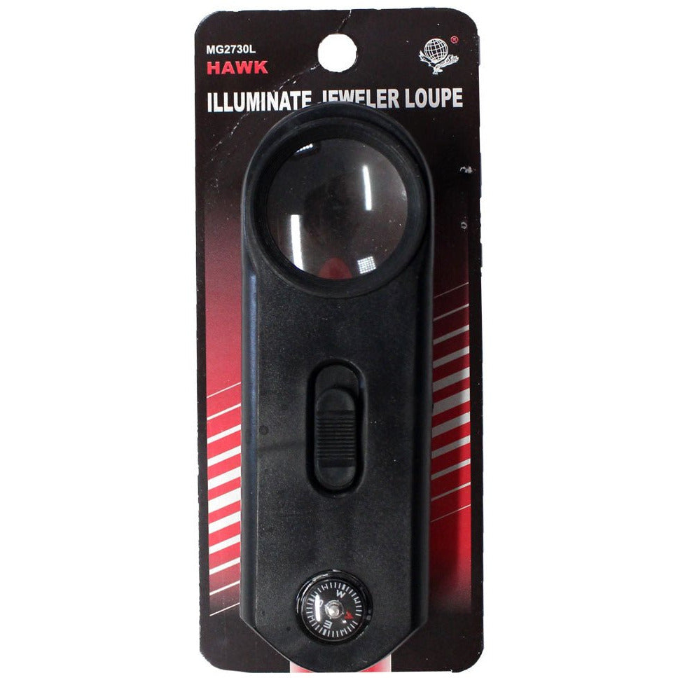 Magnifier with Built-In Compass - 10X Power - MG-02730 - ToolUSA