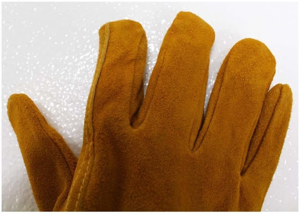 Men's Brown Split Grain Pile Lined Gloves