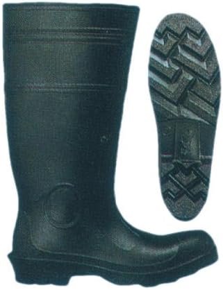 Men's Black PVC Knee Steel Toed Boots, 16" High