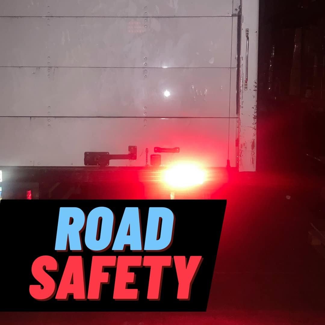 ROAD GENIE Red Highway Safety Lights LED with Magnetic Back || Light Beacon and Road Flare || Emergency Protection with Continous and Flashing Modes