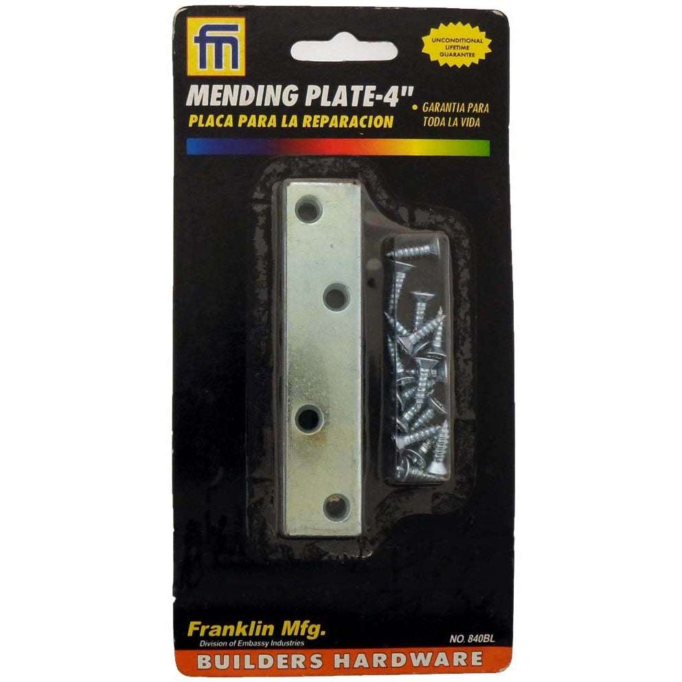 Mending Plates with Pre-Drilled Counter Sunk Screw Holes & Screws Included - ToolUSA