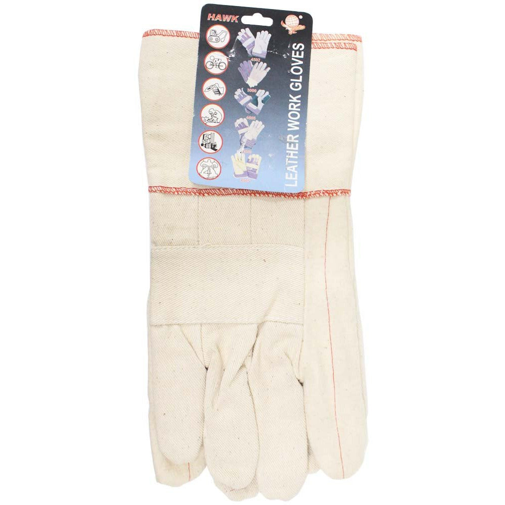 Men's 28 Oz Burlap Linded Hot Mill Gloves with Gauntlet Cuff - Extra Large (Pack of: 6) - GL-18014-Z06 - ToolUSA