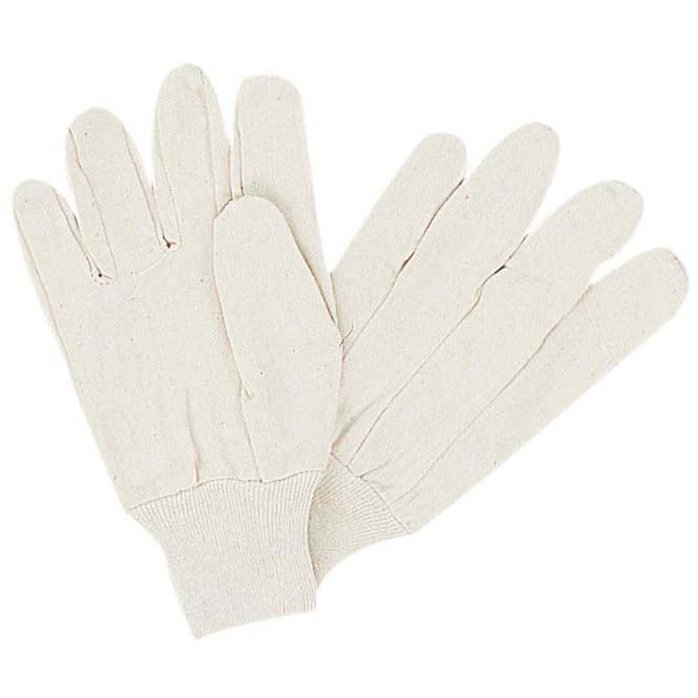 Men's 8 Oz Cotton Canvas Gloves with Knit Wrist - Large (Pack of: 12) - GL-07000-Z12 - ToolUSA