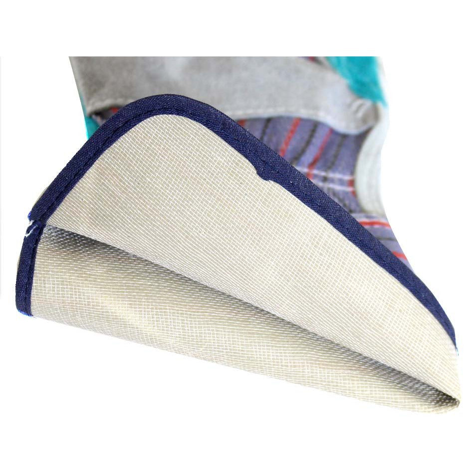 Men's Green Double Palm & Index Finger Leather Gloves, Long Gauntlet Cuff - Extra Large (Pack of: 2) - GL-94505-Z02 - ToolUSA