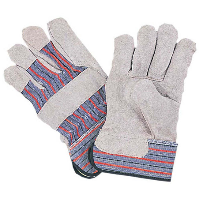 Mens Premium Split Leather Safety Gloves, Gauntlet Cuff - Large (Pack of: 2) - GL-04502-Z02 - ToolUSA
