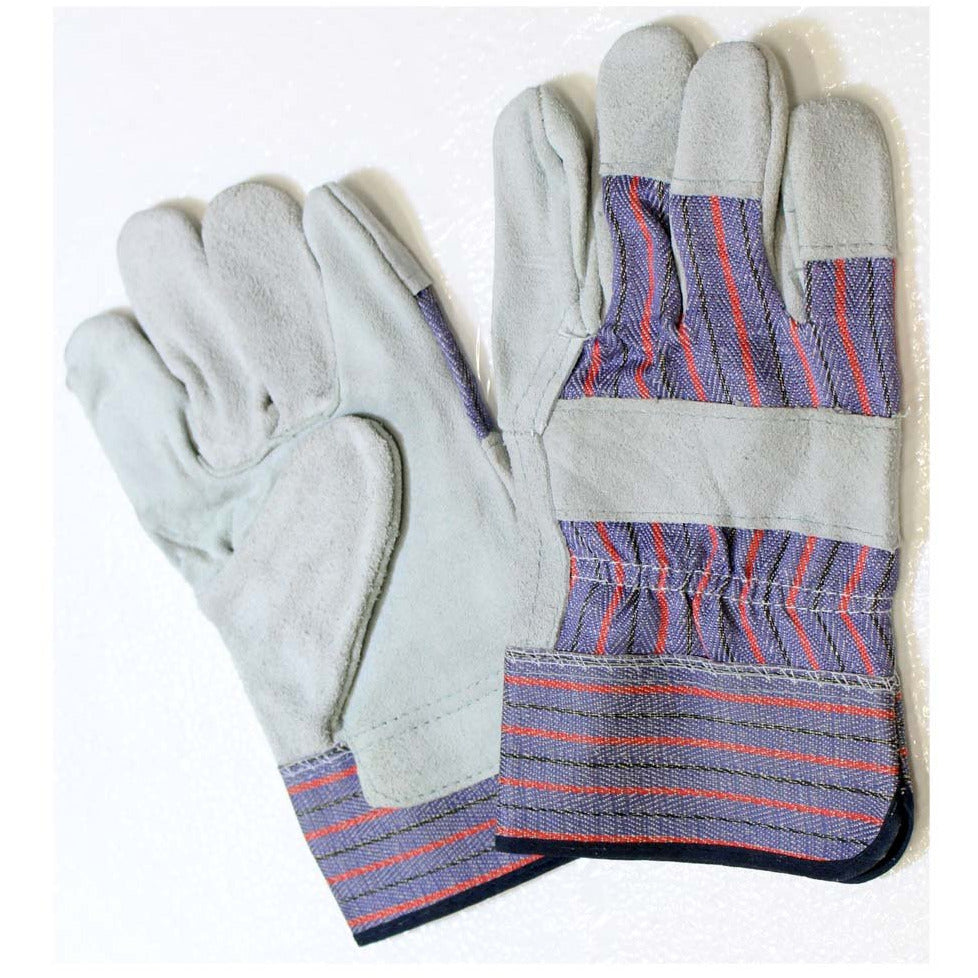 Mens Premium Split Leather Safety Gloves, Gauntlet Cuff - Large (Pack of: 2) - GL-04502-Z02 - ToolUSA