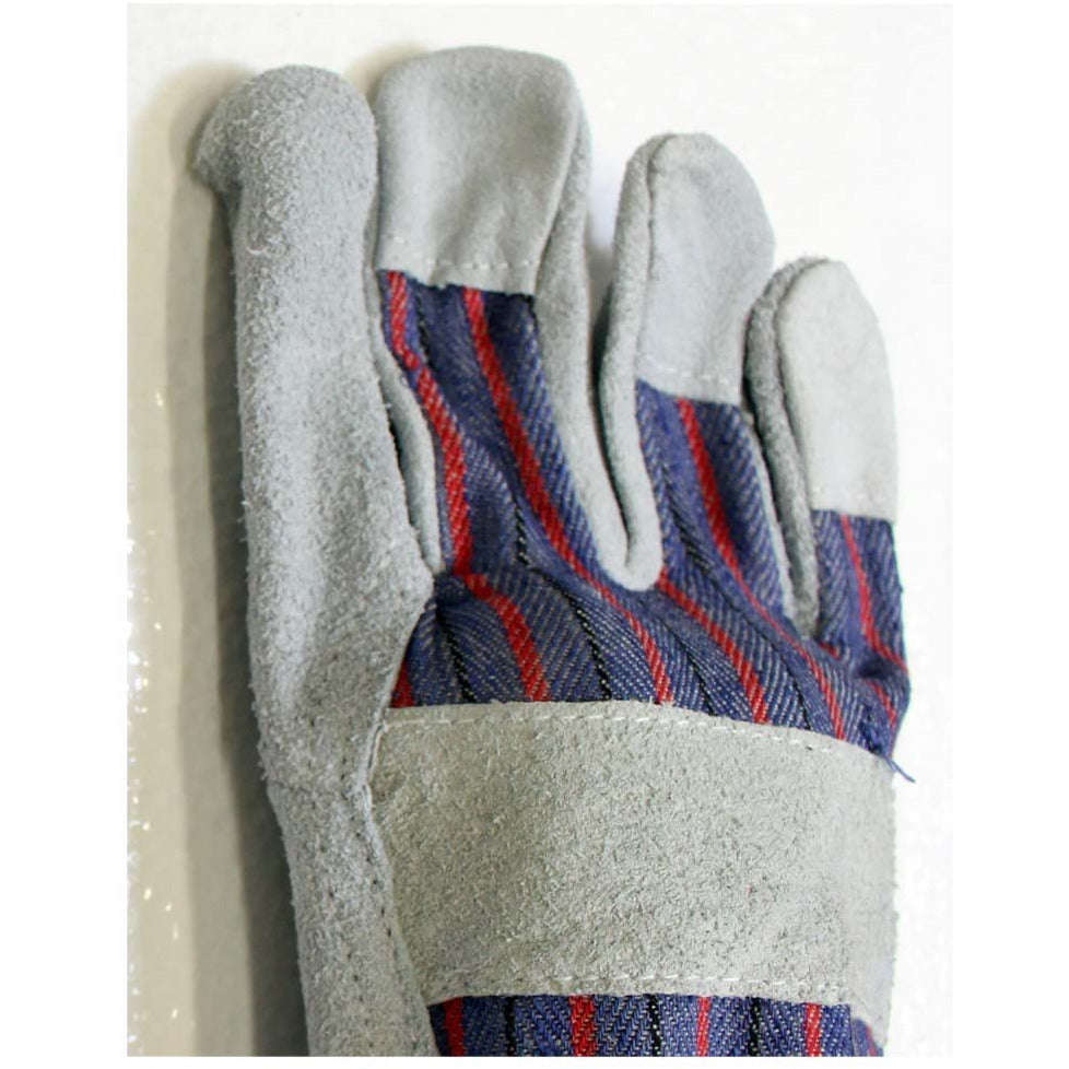 Men's Split Leather Workmen's Gloves, Knit Wrist - Large (Pack of: 2) - GL-04501-Z02 - ToolUSA